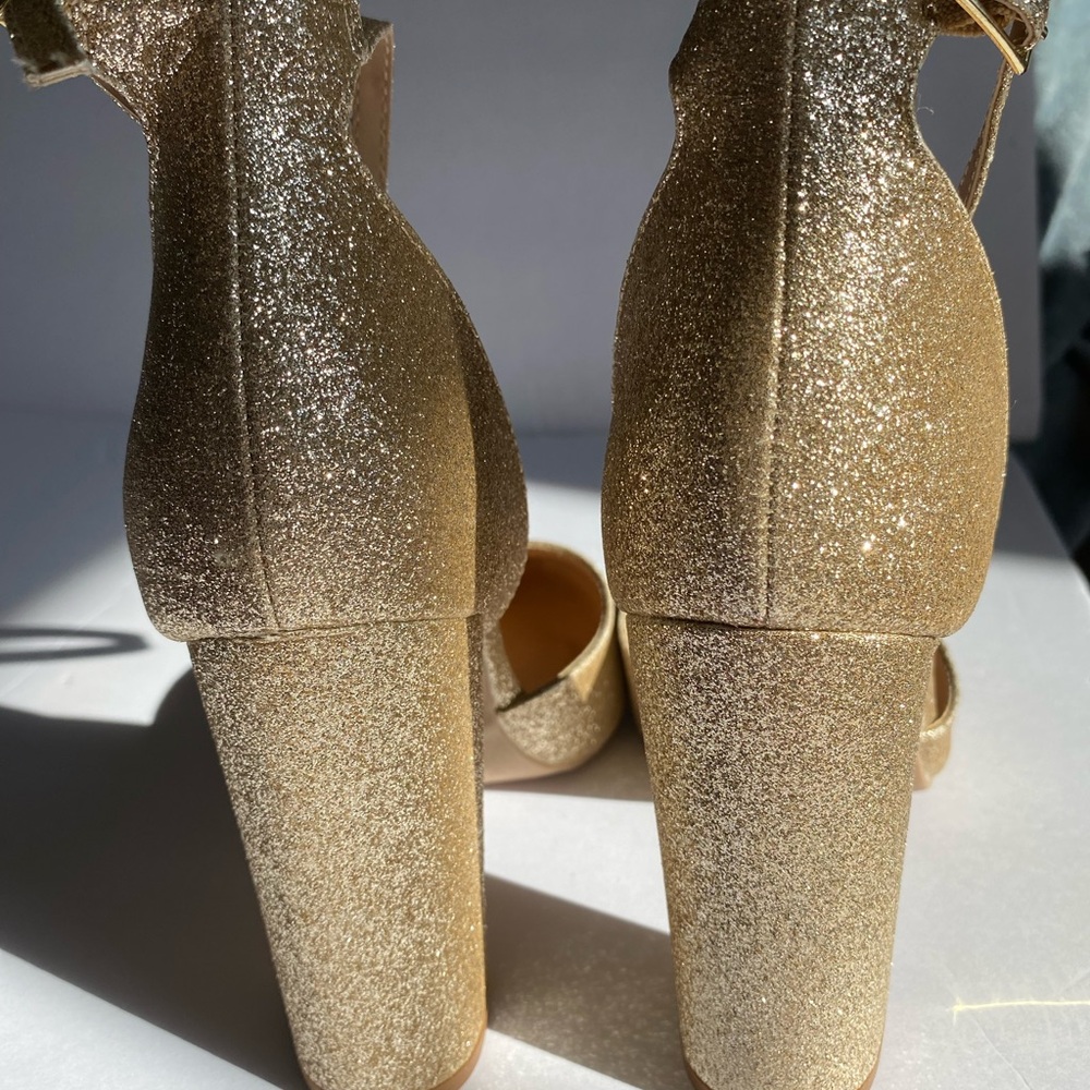 Lulu's Glamours Gold Heels - Picture 6 of 14